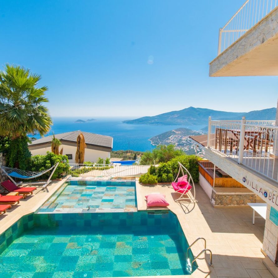 HT-2 Rental Sea View Holiday Villa In Kalkan With Heated Indoor Pool