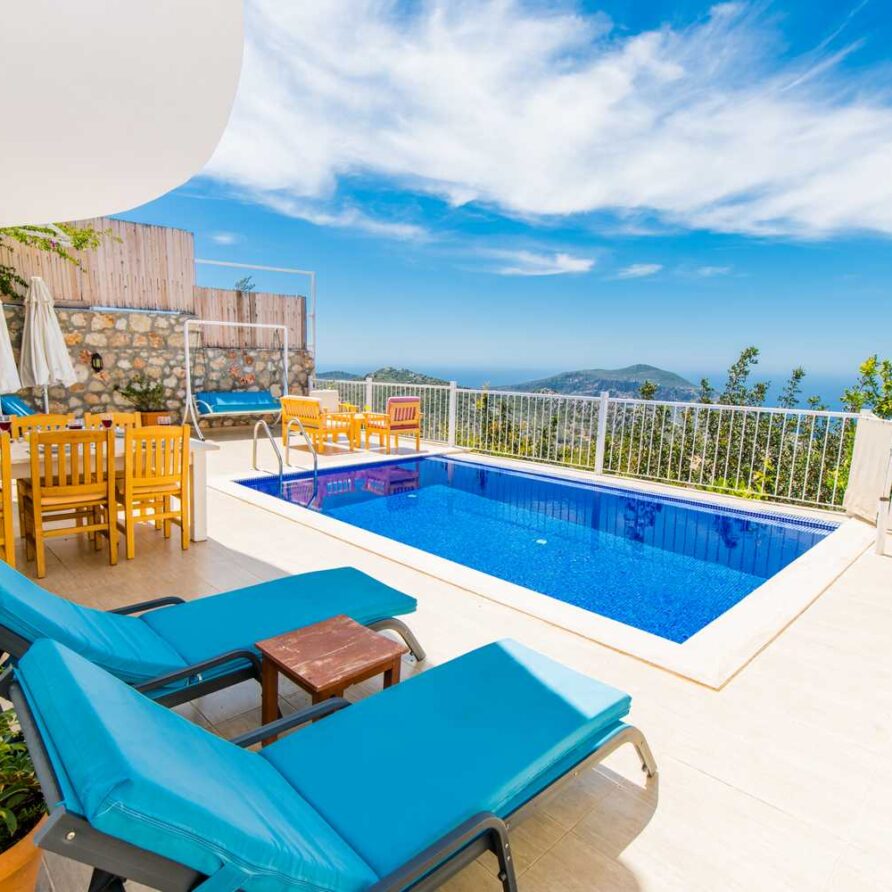 HT-3 Rental Sea View Villa In Kalkan with Hot Tub